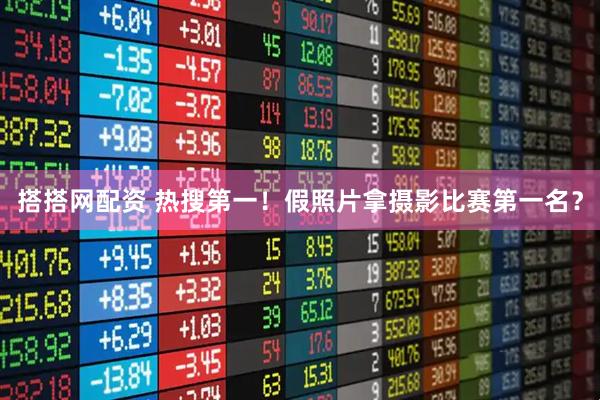 搭搭网配资 热搜第一！假照片拿摄影比赛第一名？
